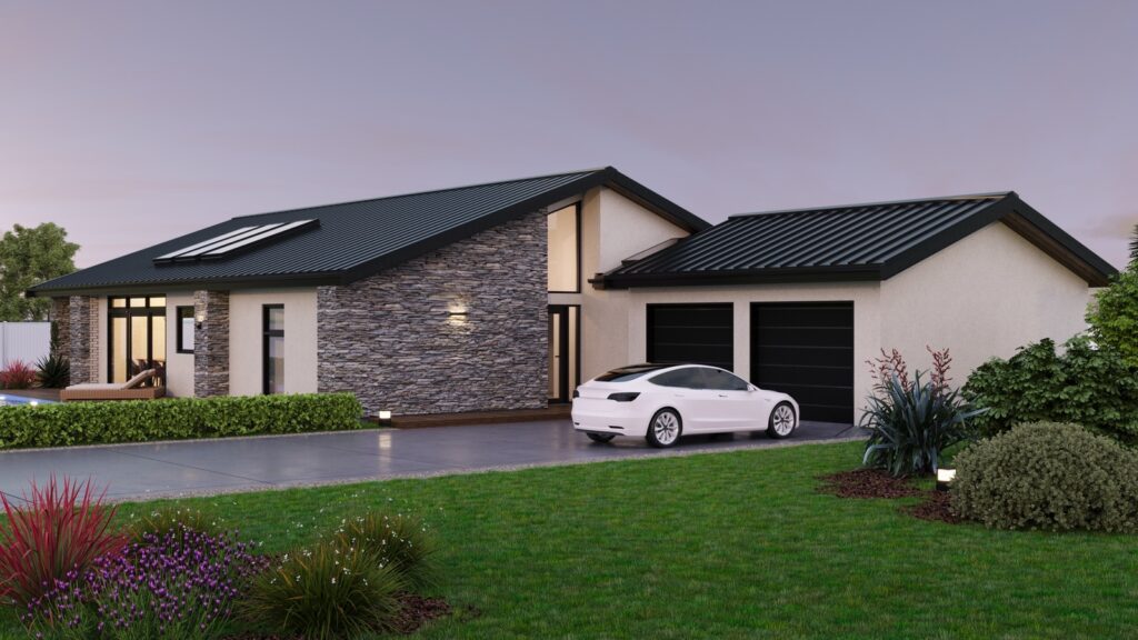 Whareora house and land package in Liddle Estate featuring 3 bedrooms, 2 bathrooms, 206 square meters modern design, large scullery, media room, and private outdoor patio